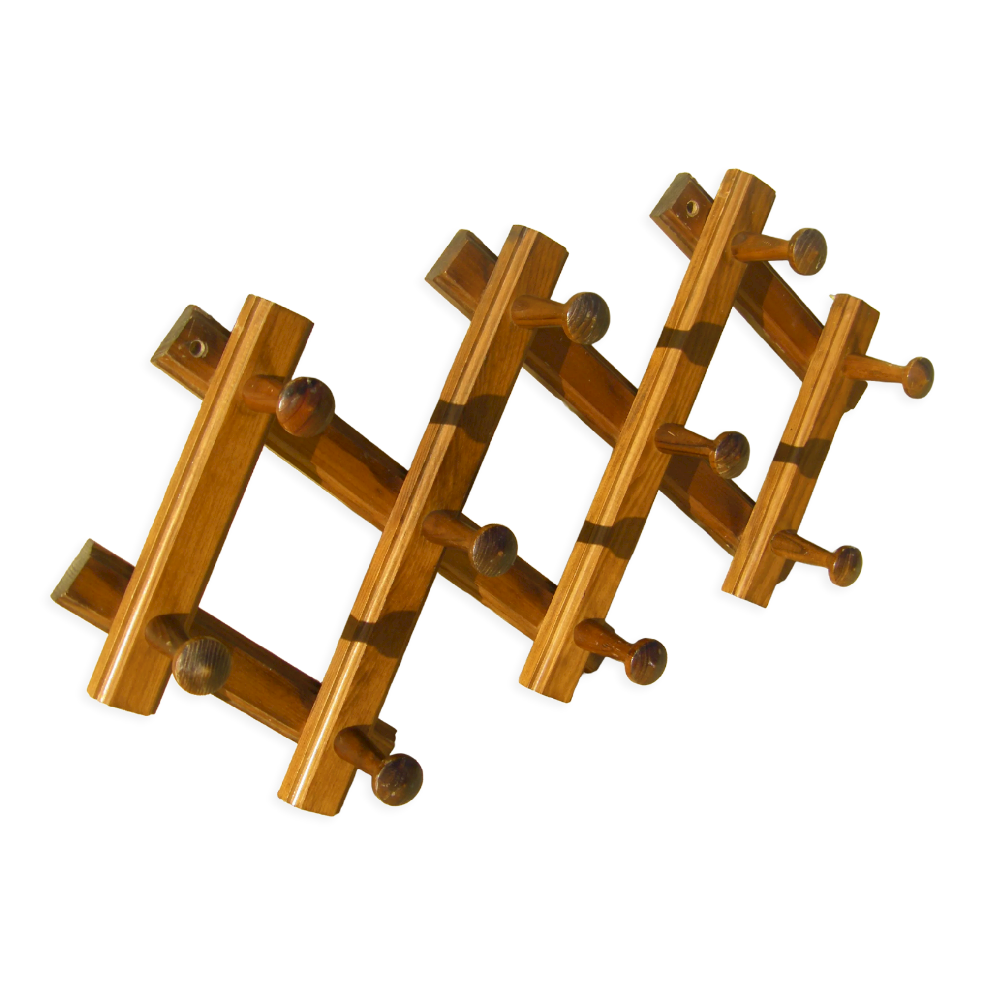 Vintage accordion coat rack