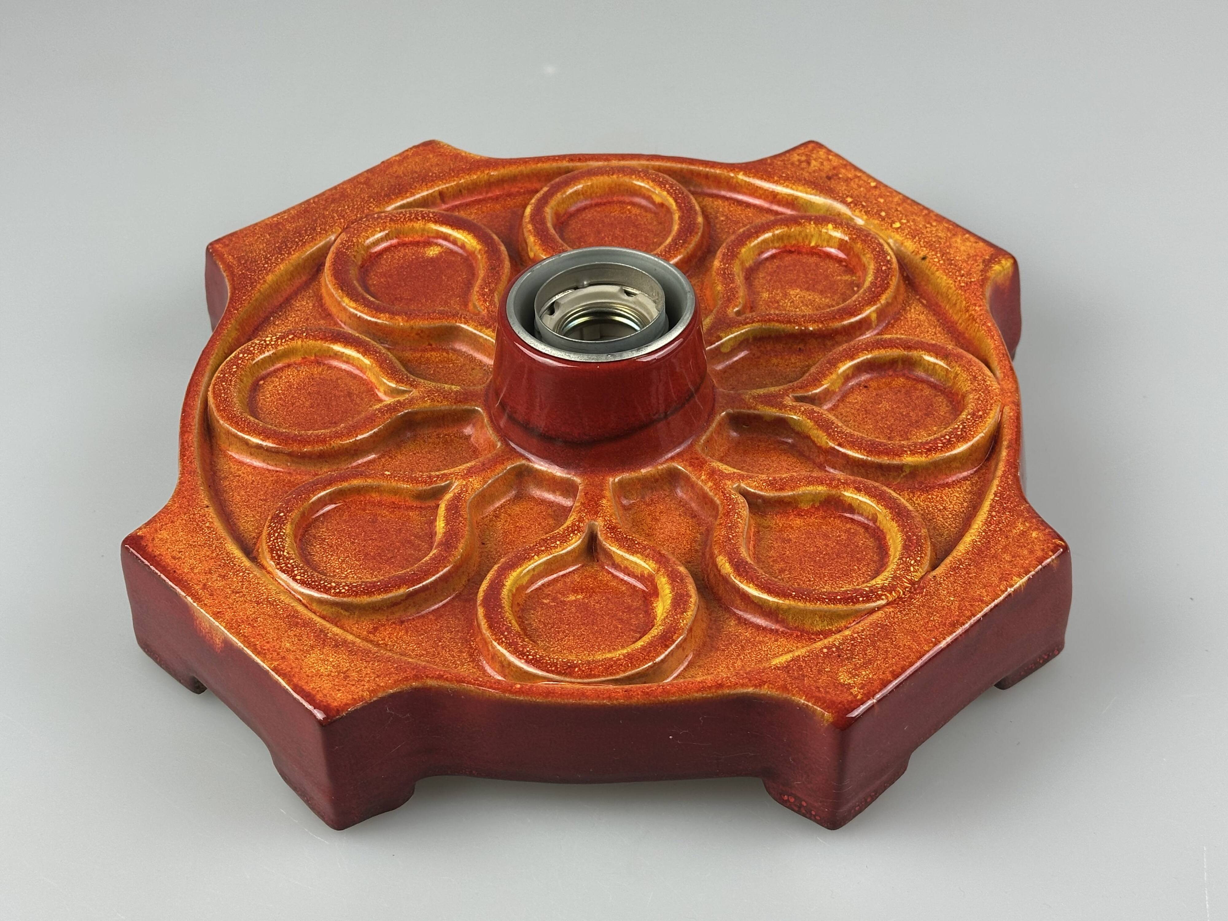 1960s/1970s Ceramic Wall Sconce, Mid-Century Space Age Design