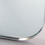 Black leather chair by Giovanni Tommaso Garattoni Italy glass and black leather