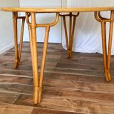 Table set and 4 rattan chairs