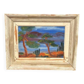 Original Mid Century Danish Oil on Panel – “Forest Motif” by Ivan Joern