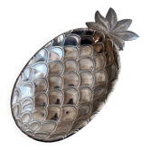 Vide poche ananas en métal argenté