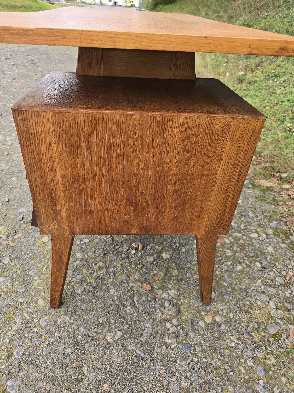 Scandinavian-style compass-legged desk, 1950s