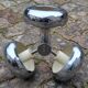 UFO pendant light, vintage, 3 globes, space age, 70s