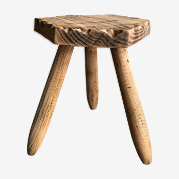 Tabouret tripode bois