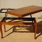 Coffee table, rises and opens, inspired by Albert Ducrot.