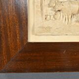 Bas-Relief Painting in Petrified Limestone, signed CF.Becker – Late 19th century