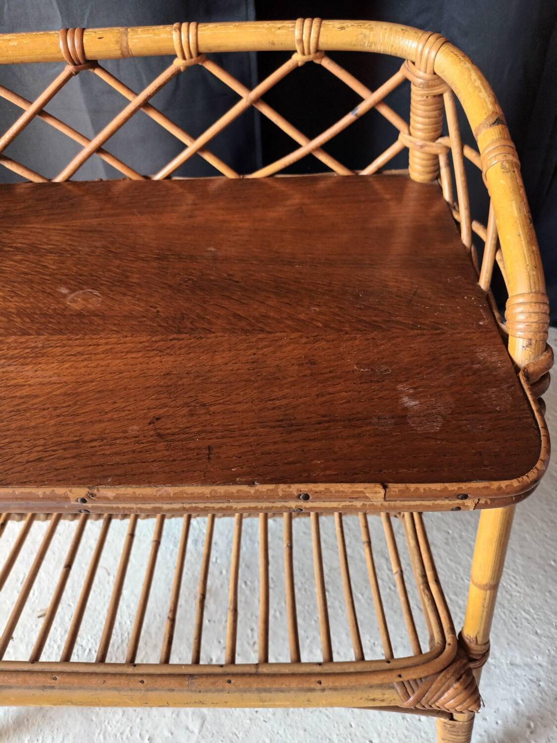 Chevet vintage en rotin