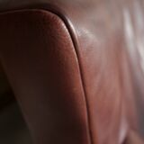 Oxblood leather sofa DeSede DS-72b