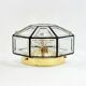 Glass and brass chandelier from the mid-century by Limburg, Germany, 1960s.
