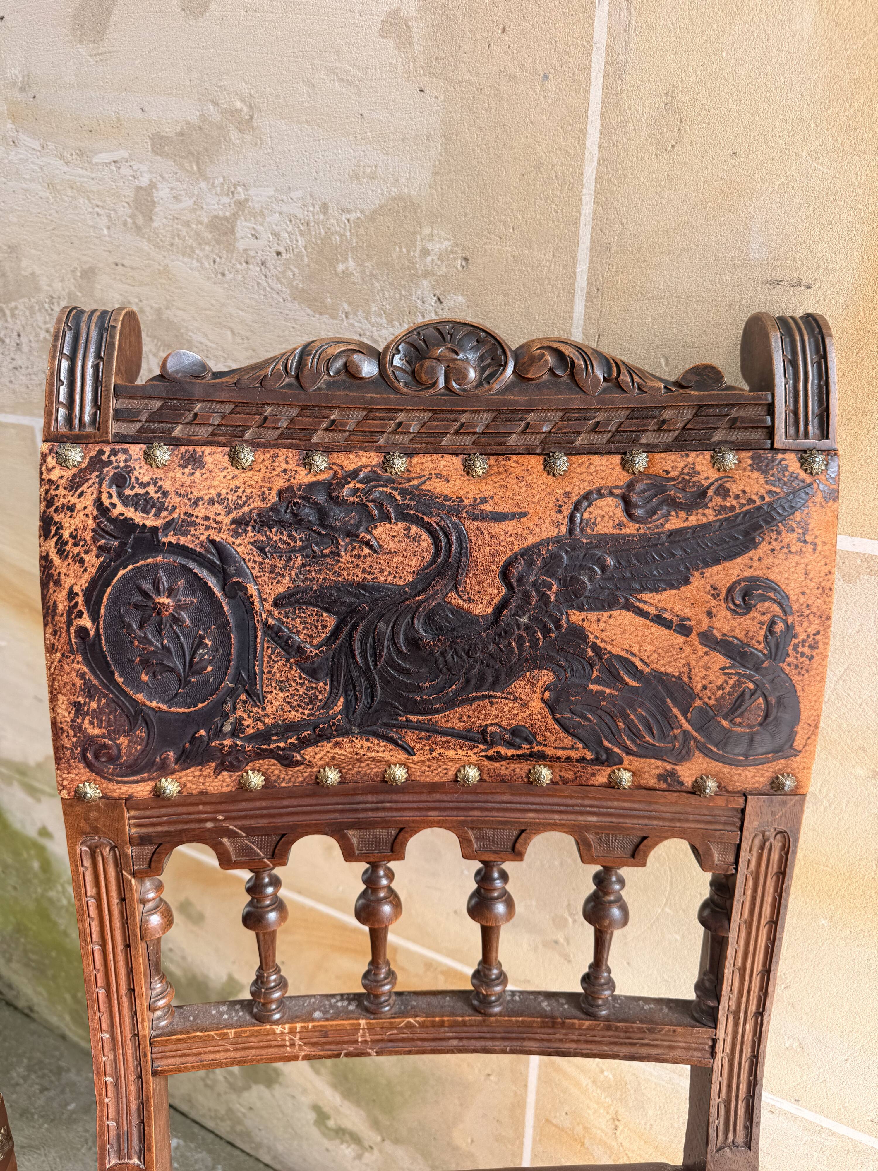Pair of Neo-Renaissance chairs, France circa 1880