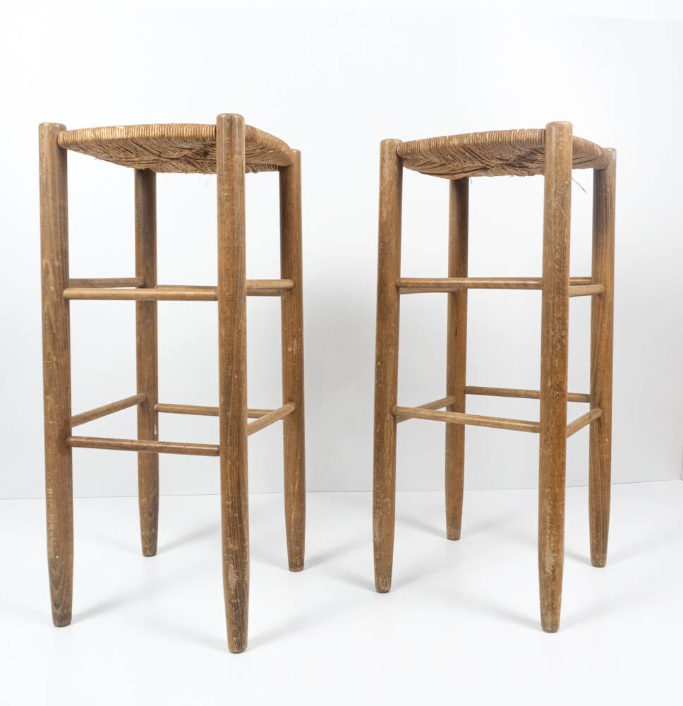 Paire de tabourets hauts vers 1950