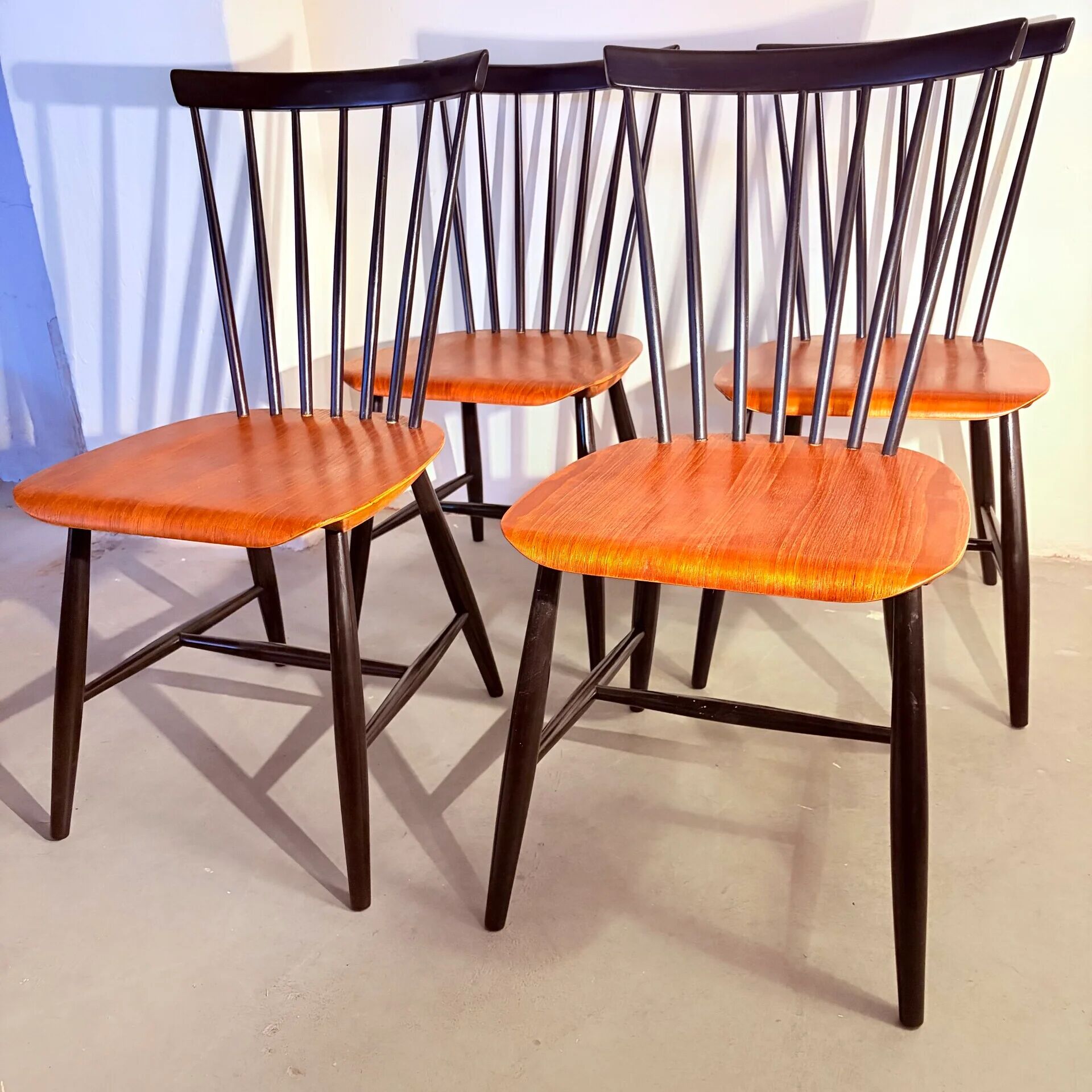 Dining chairs Sven Erik Fryklund for Hagafors, Swedish 1960s