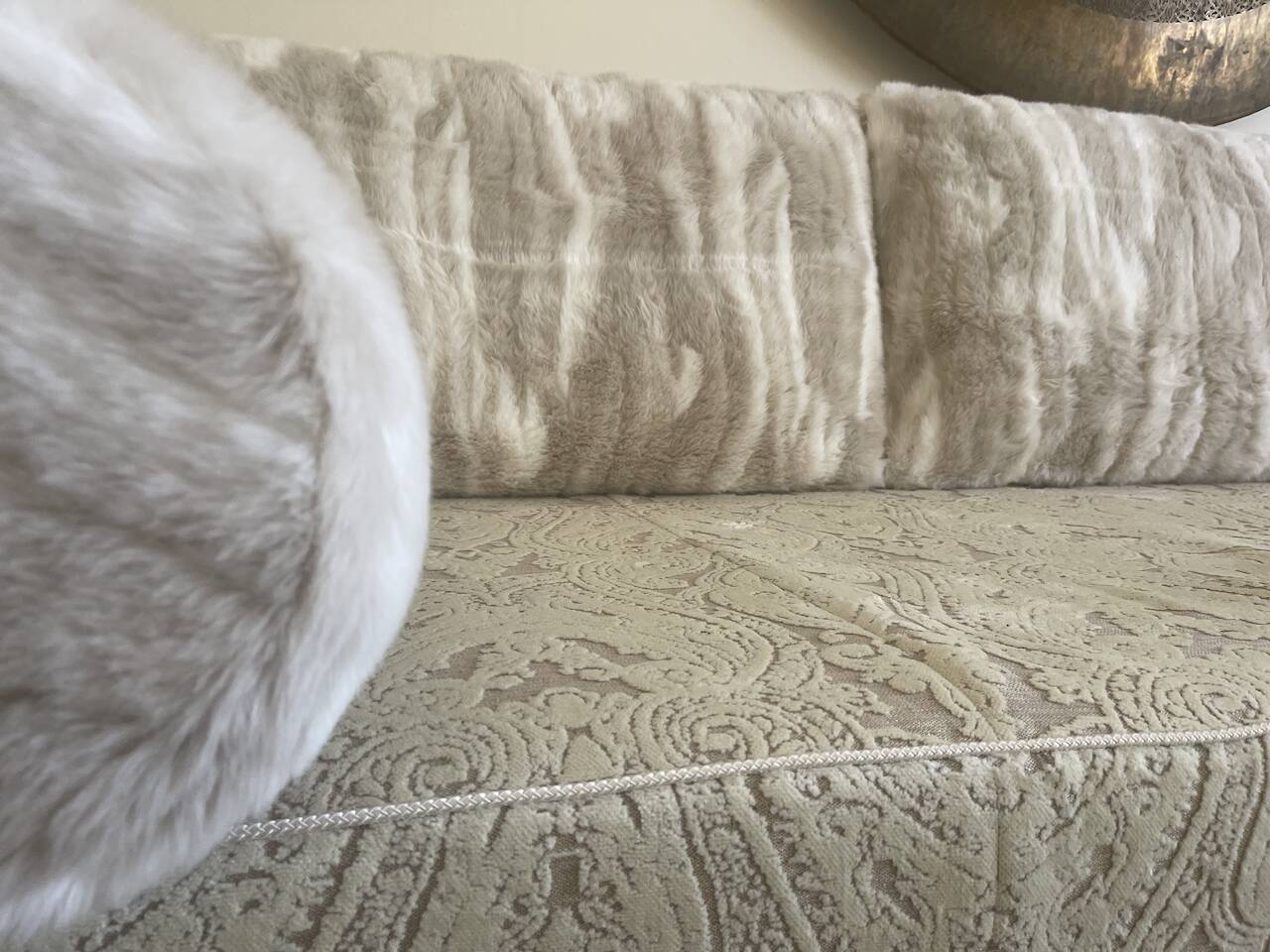 Large bespoke sofa – Farrow & Ball paint "Elephant's Breath"