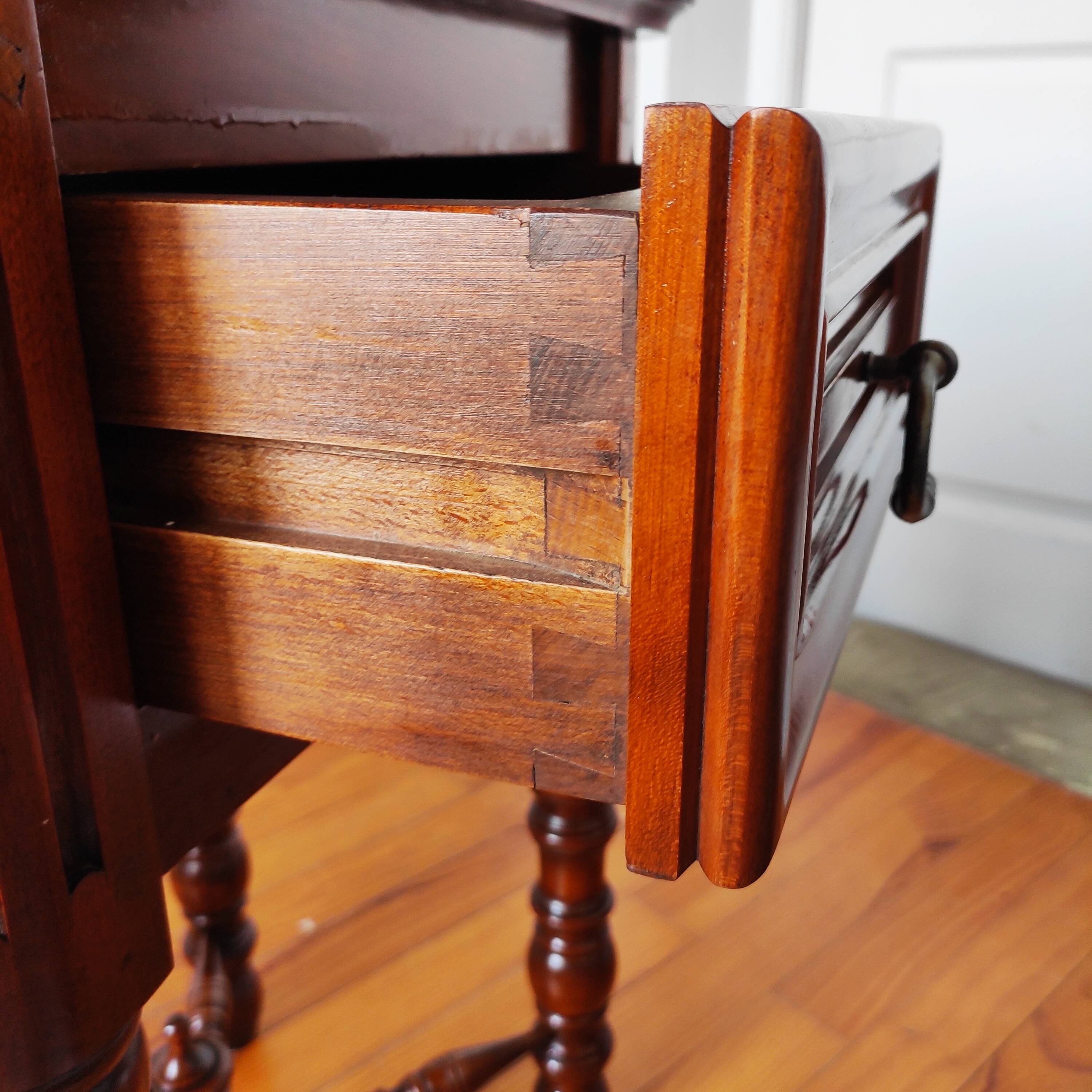 Pair of French solid wood bedside tables