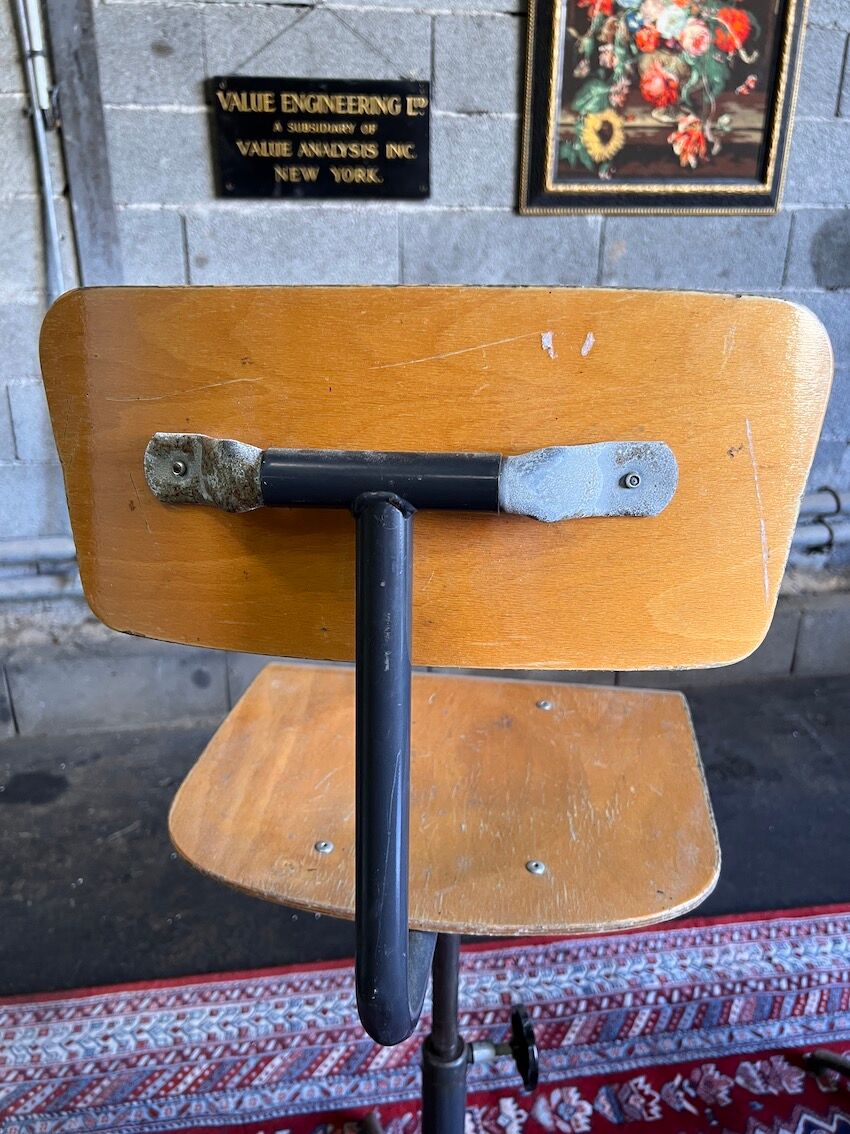 Vintage Swivel and Adjustable Industrial Workshop/Office Chair - 70s
