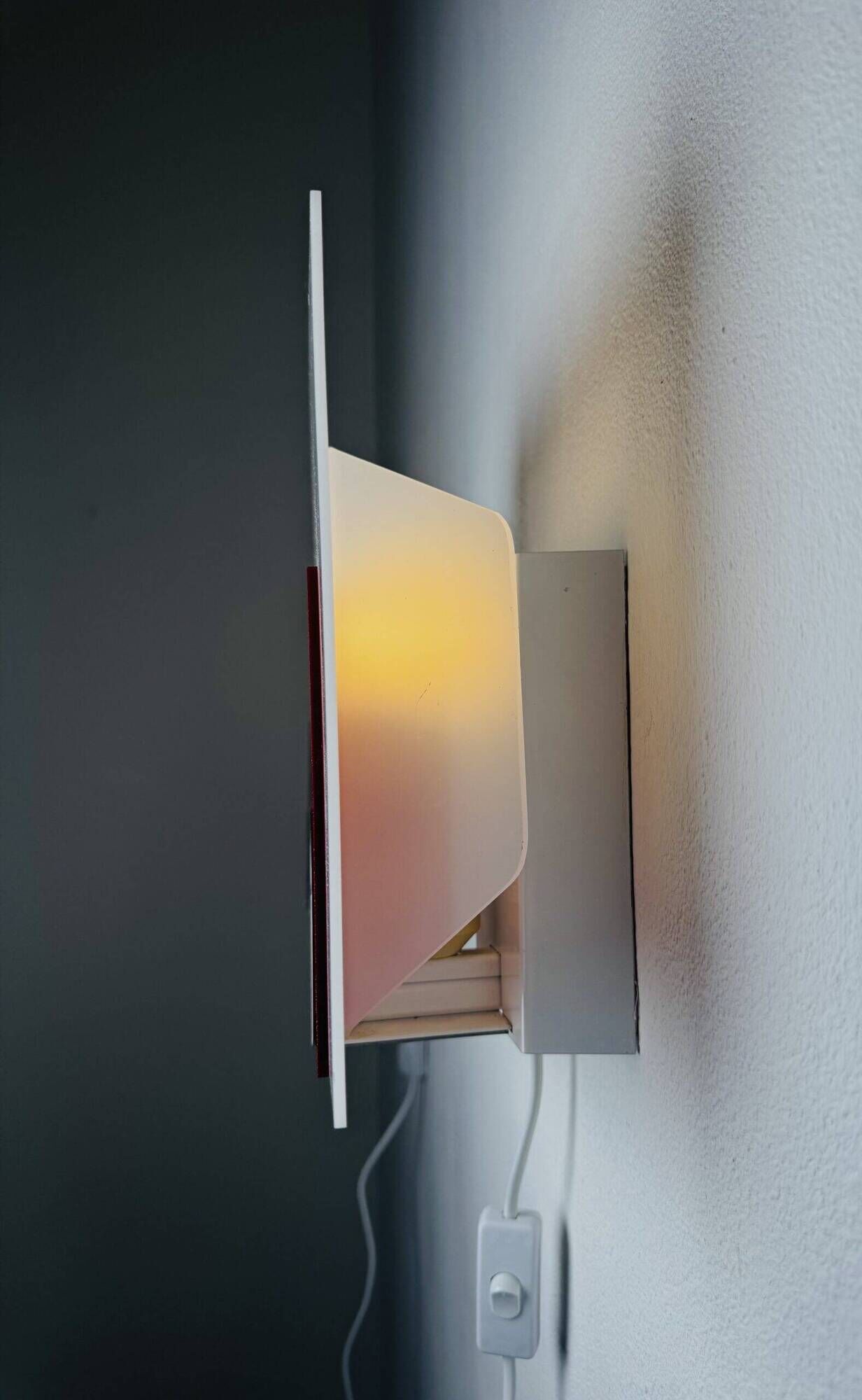 Minimalist Postmodern Wall Lights by Nafa Nybro Armaturfabrik, Sweden 1980s