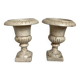 Pair of Medici cast iron planter vases