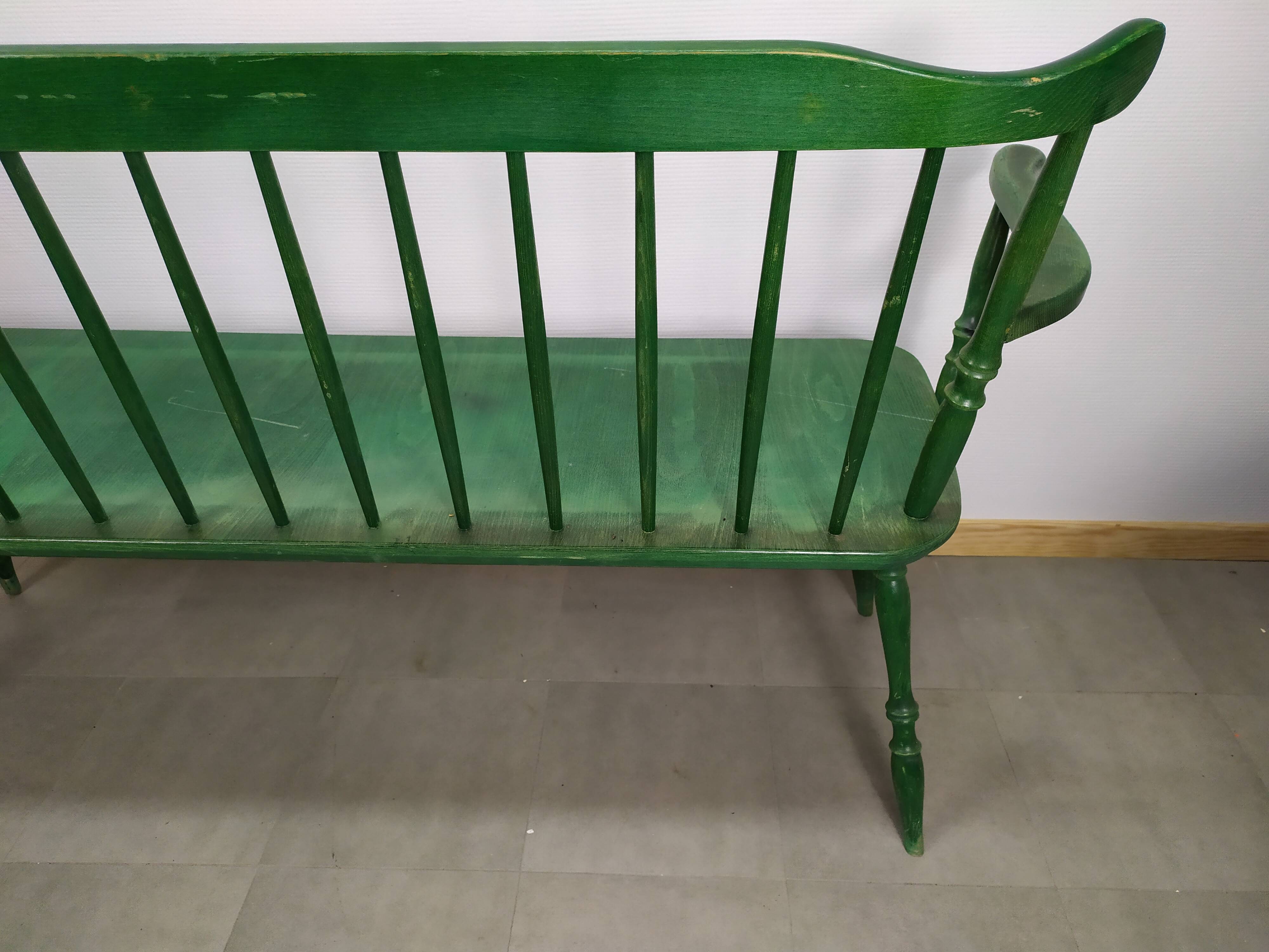 Former wooden bistro bench