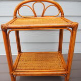 Night table, side table or end of rattan sofa