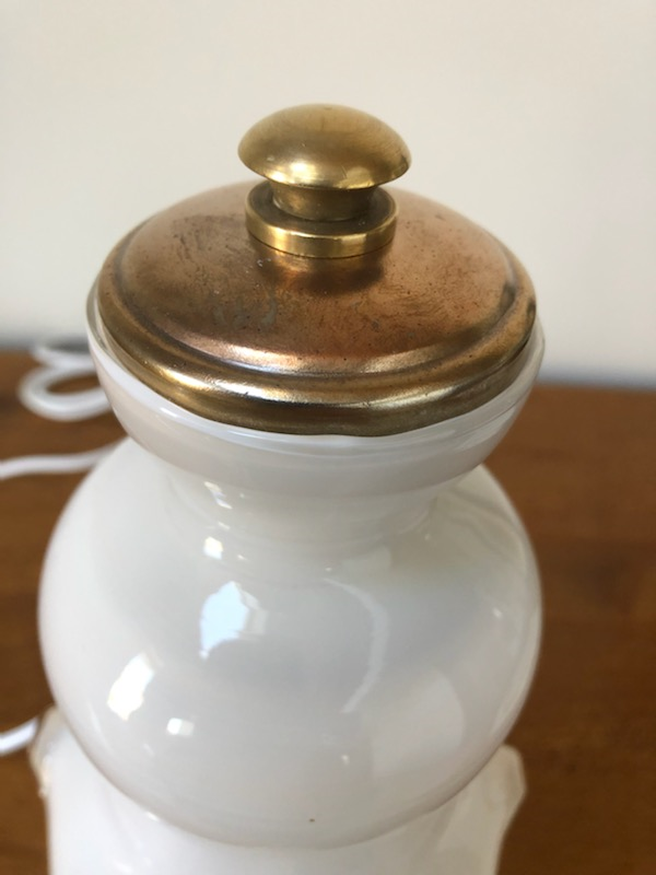 Opaline vintage bedside lamp