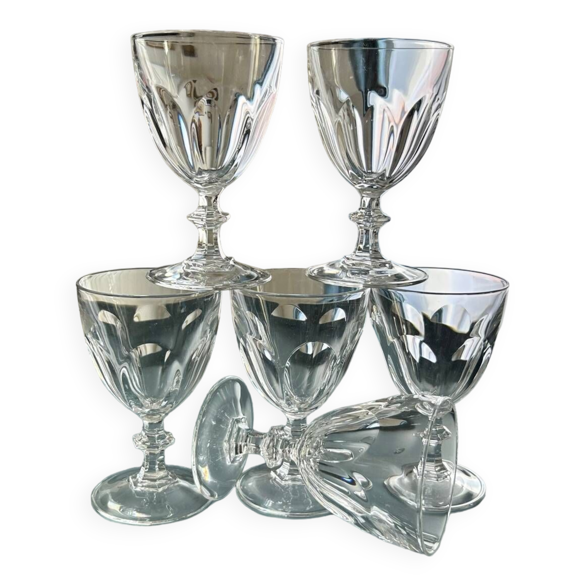 6 verres à vin cristal Rambouillet