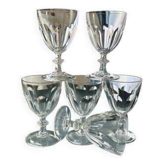 6 verres à vin cristal Rambouillet