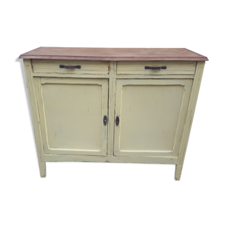 Parisian buffet patina yellow pastel