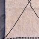 Tapis Marocain Beni M'Rirt blanc - 174 x 301 cm