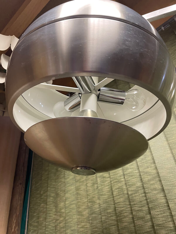 Lampadaire arc chromé design Bertrand Balas Ep 70