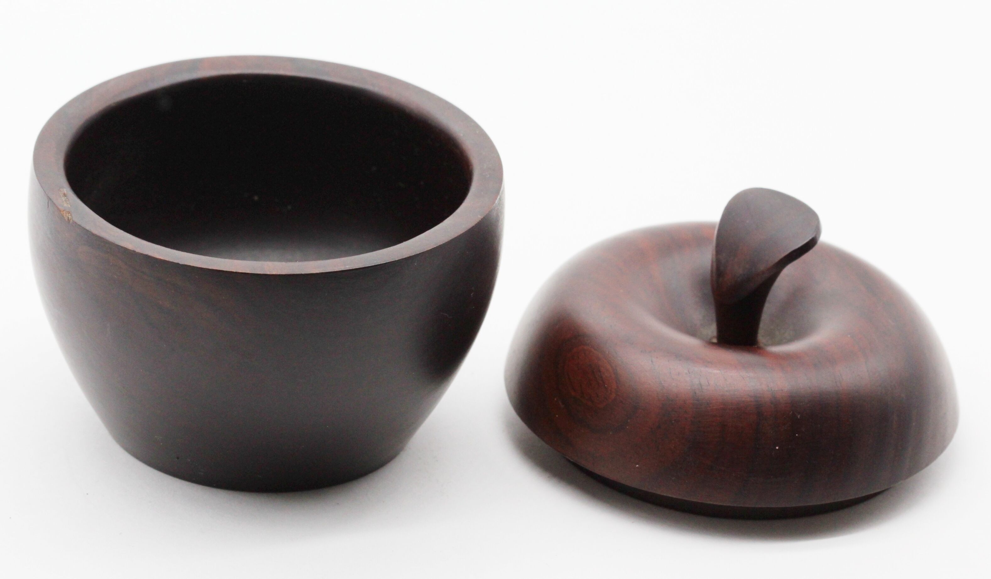 Apple-shaped wooden box