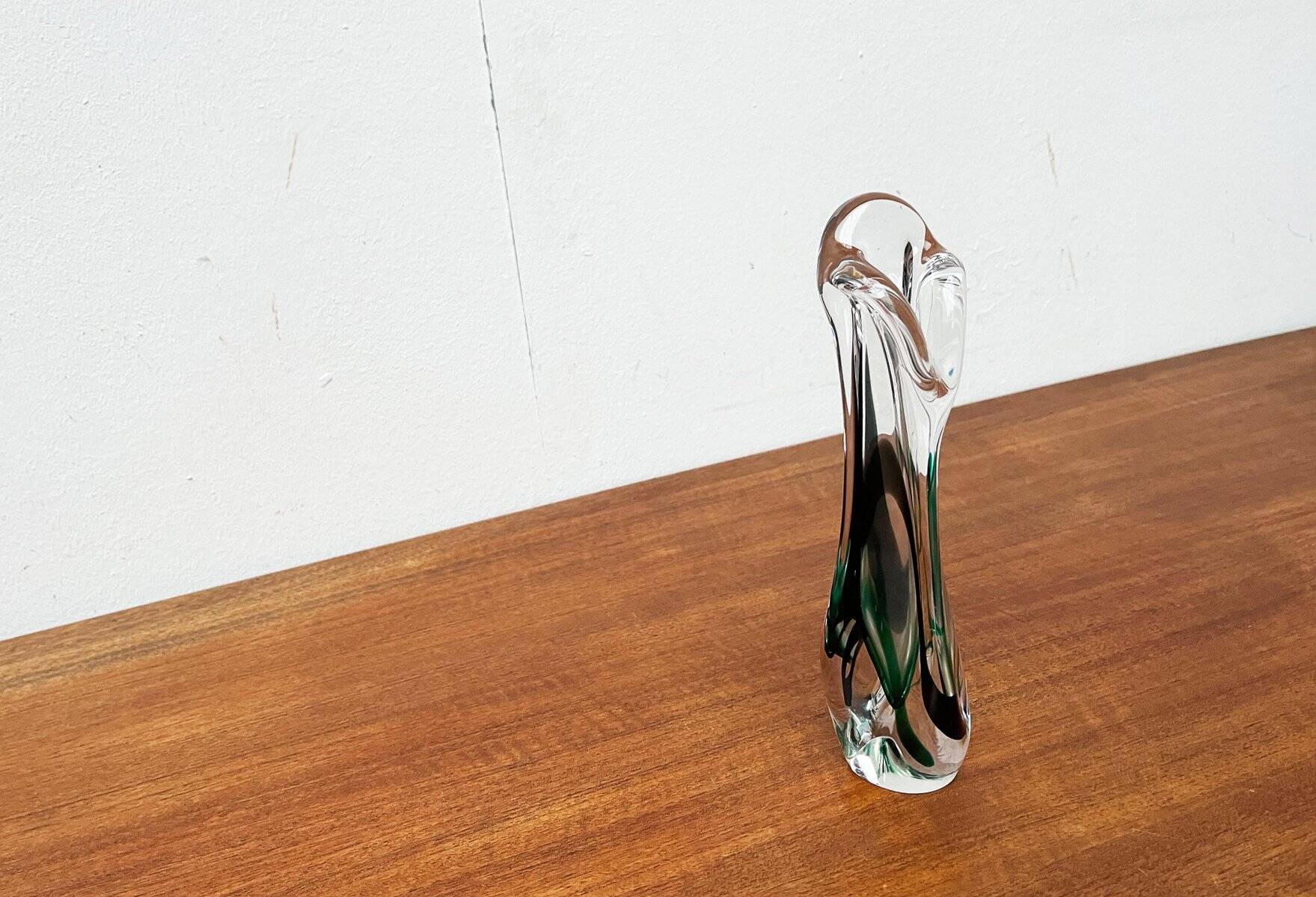 Vintage art glass vase by Max Verboeket for Kristalunie Maastricht, 1970s