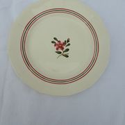 Assiette plate en faïence de Sarreguemines modèle Armelle diam 23 cm