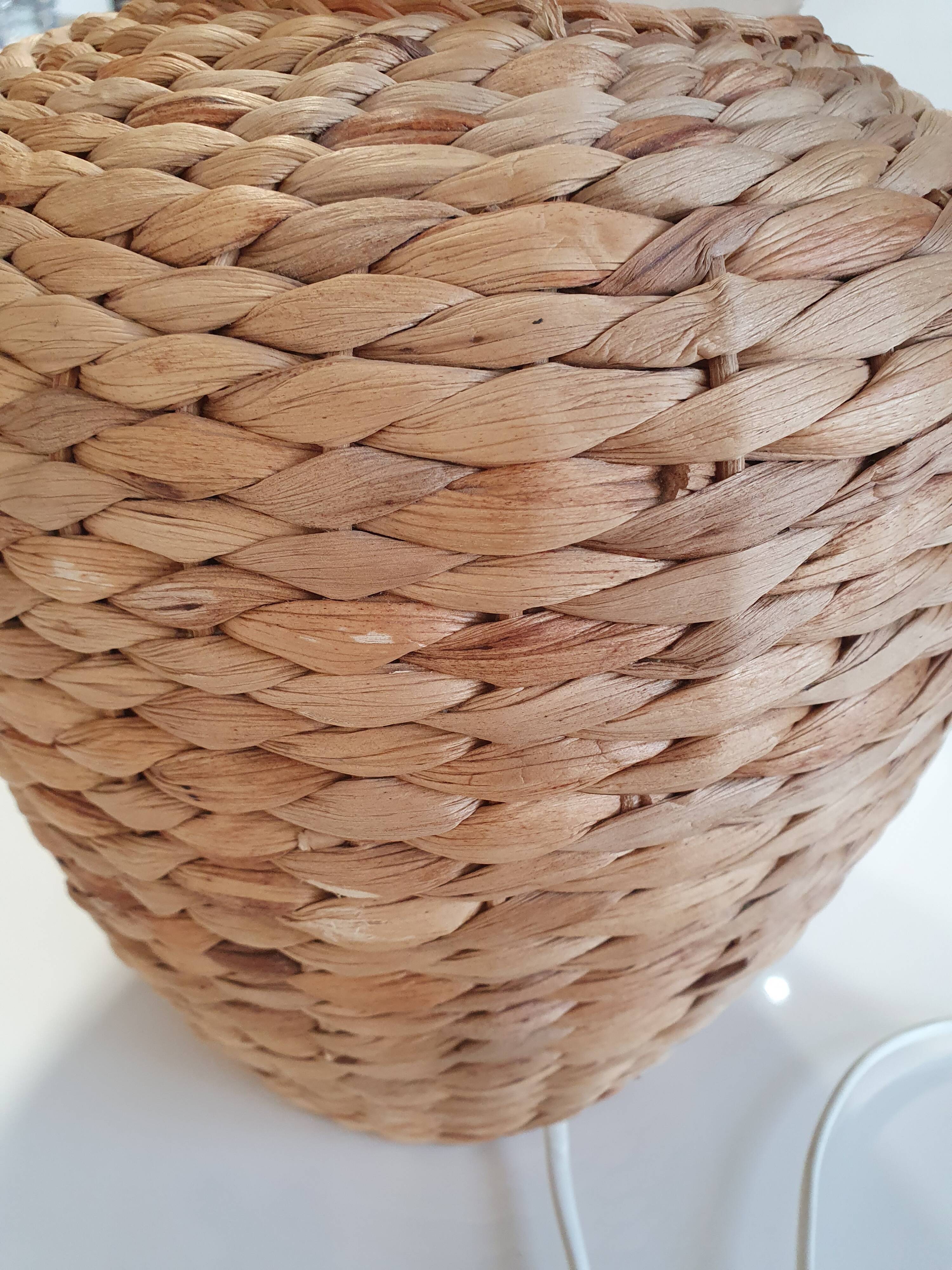 Vintage wicker lamp foot of the 70s
