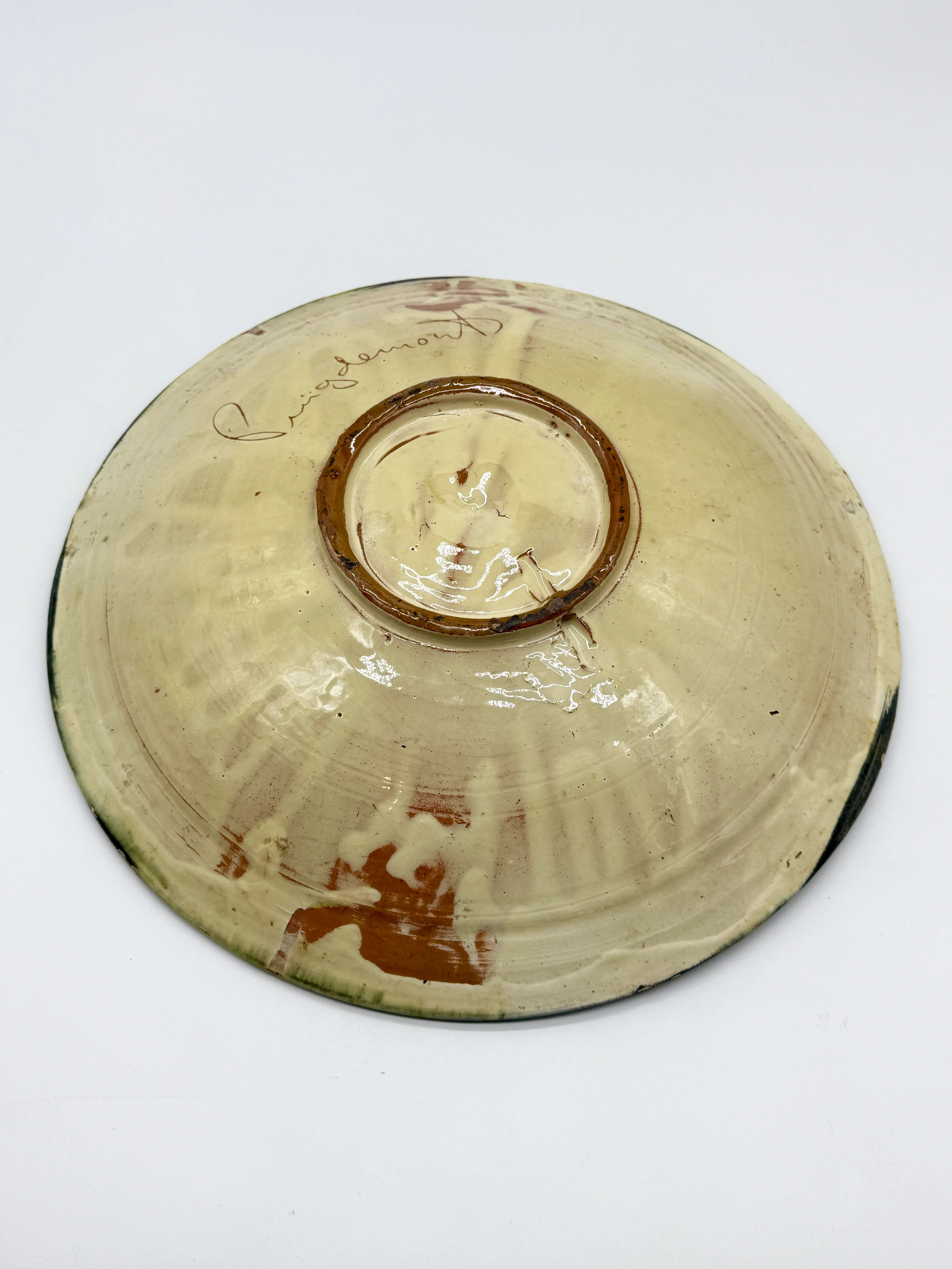 Large fish plate, Puigdemont La Bisbal, Catalonia 1960s
