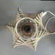 Paire de lampes vintage abat-jour fil tendu