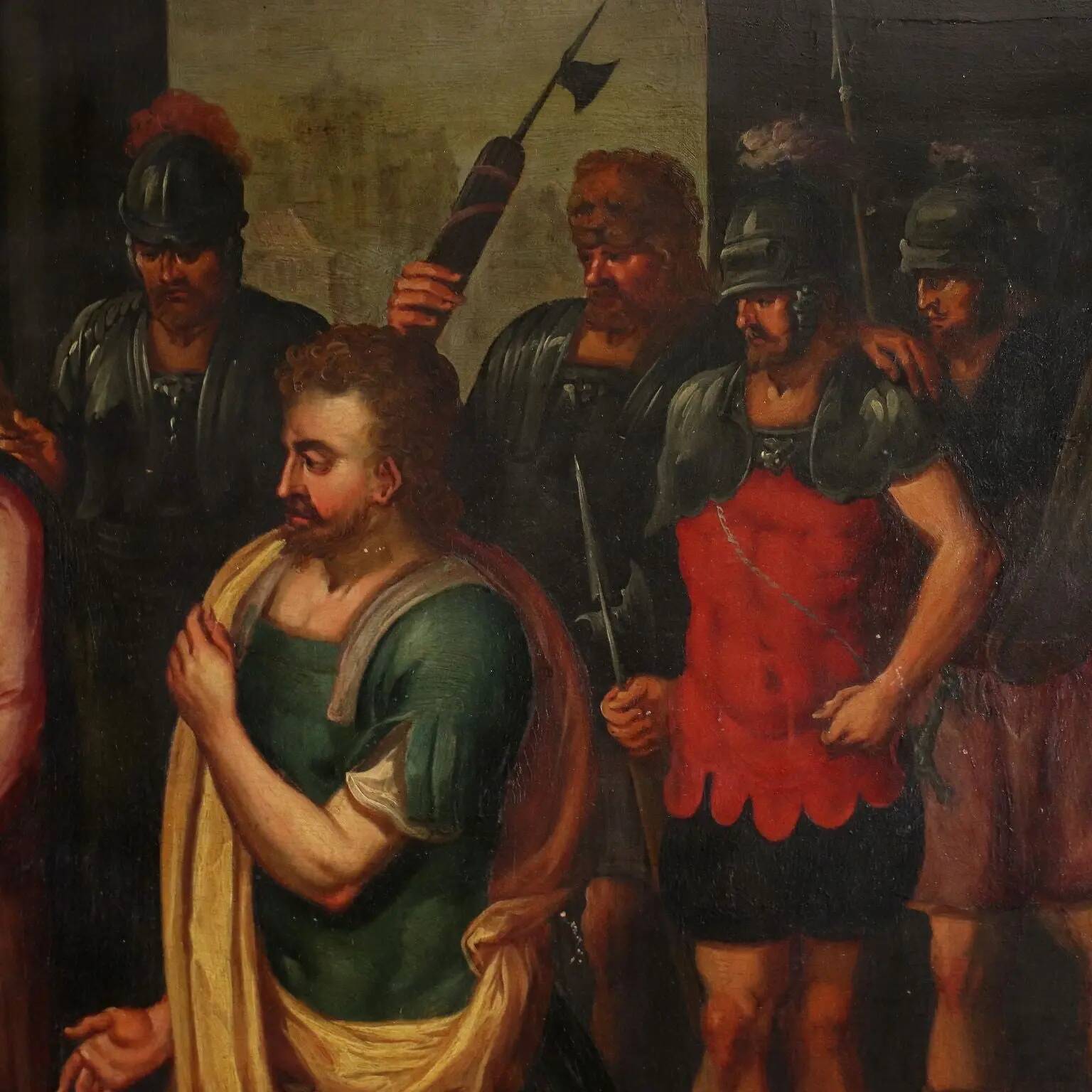 The Continence of Scipio, oil on panel, Italy 17th century.