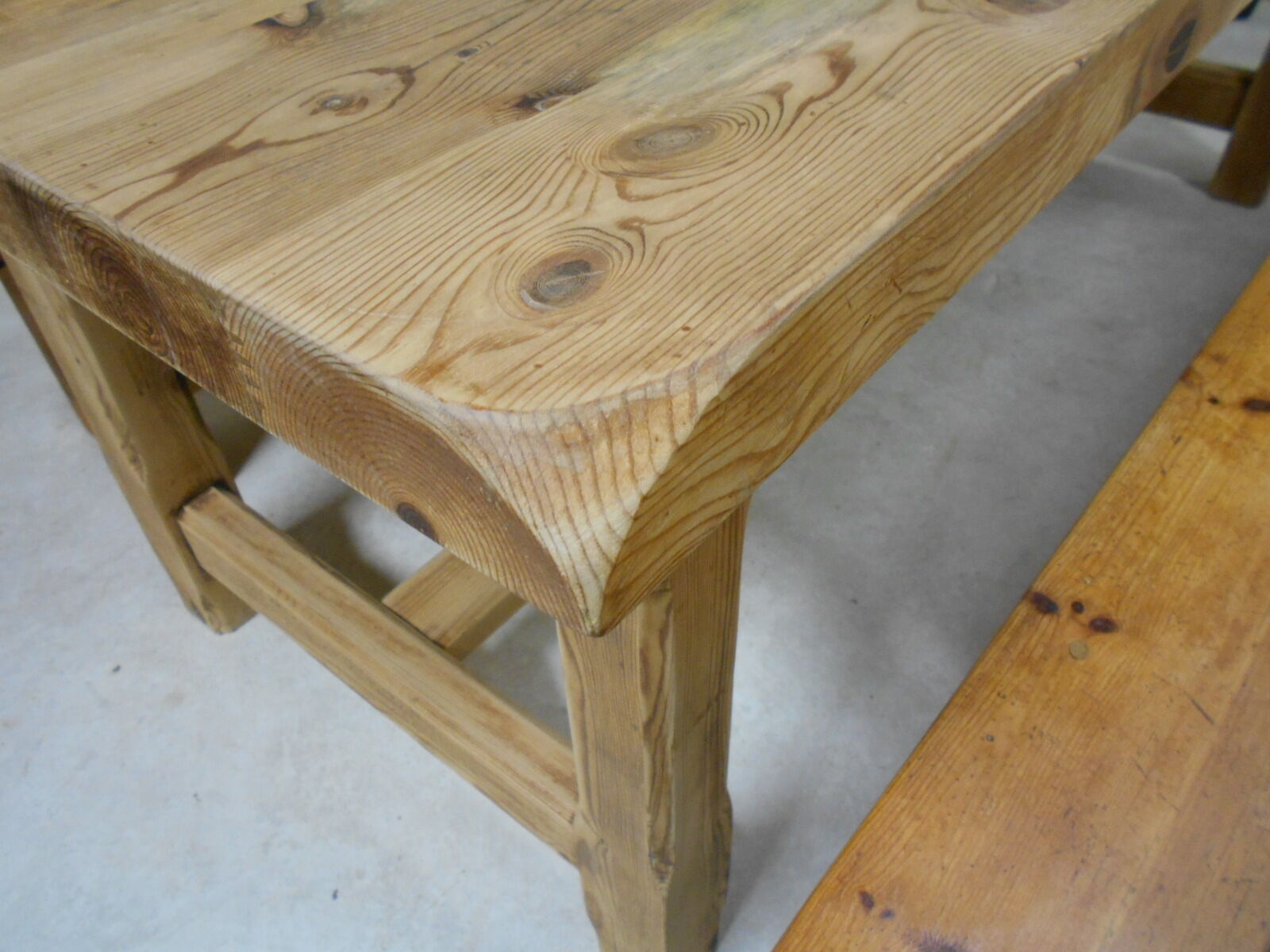 Mountain farm table and two benches