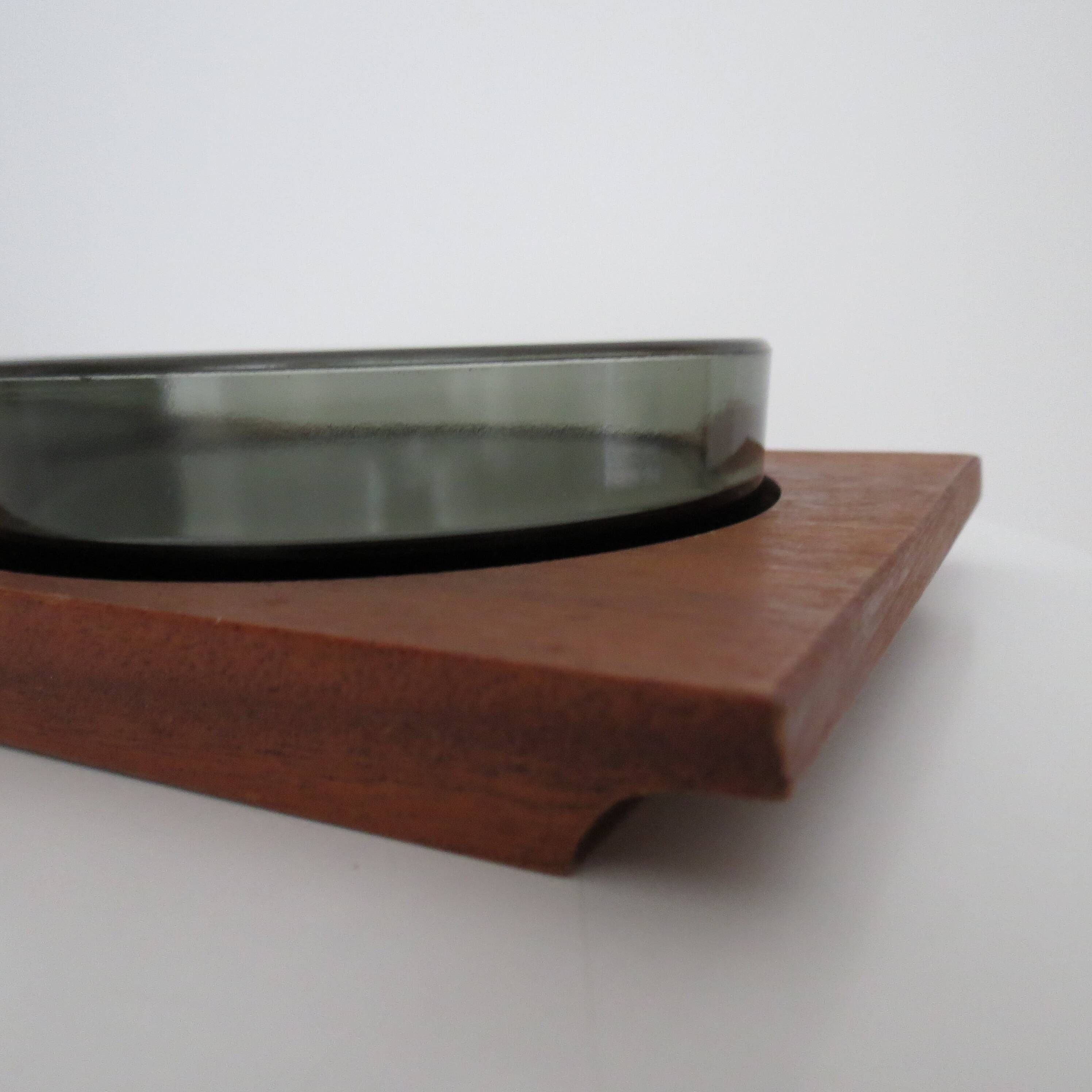 1960s  Mid Century Teak And Glass Serving Dishes on Tray