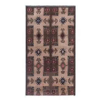 Vintage Turkish rug from Oushak, handwoven 138x244 cm