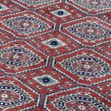 Persian wool rug in burgundy red diamonds 135x200cm
