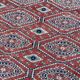 Persian wool rug in burgundy red diamonds 135x200cm