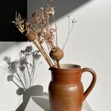 Handmade stoneware pitcher below H: 20cm