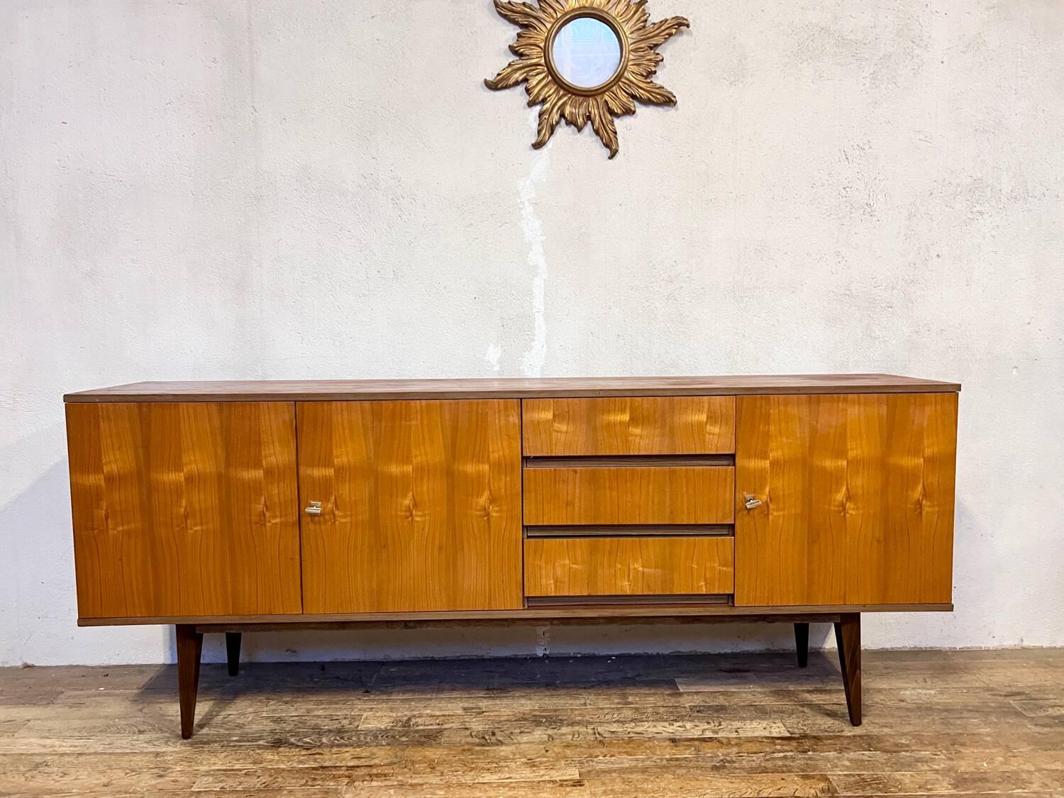 Vintage sideboard with metal legs