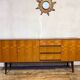 Vintage sideboard with metal legs