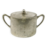 Sugar bowl, Art Nouveau, nickel-plated brass, design by I. Taschner, Germany, early 20th century
