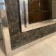 XXL Belgo Chrome Mirror 1970s 130x130cm