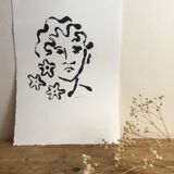 Painting, monotype on paper