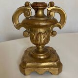 Acanthus candle holder in gilded wood 19th Naples Italy
