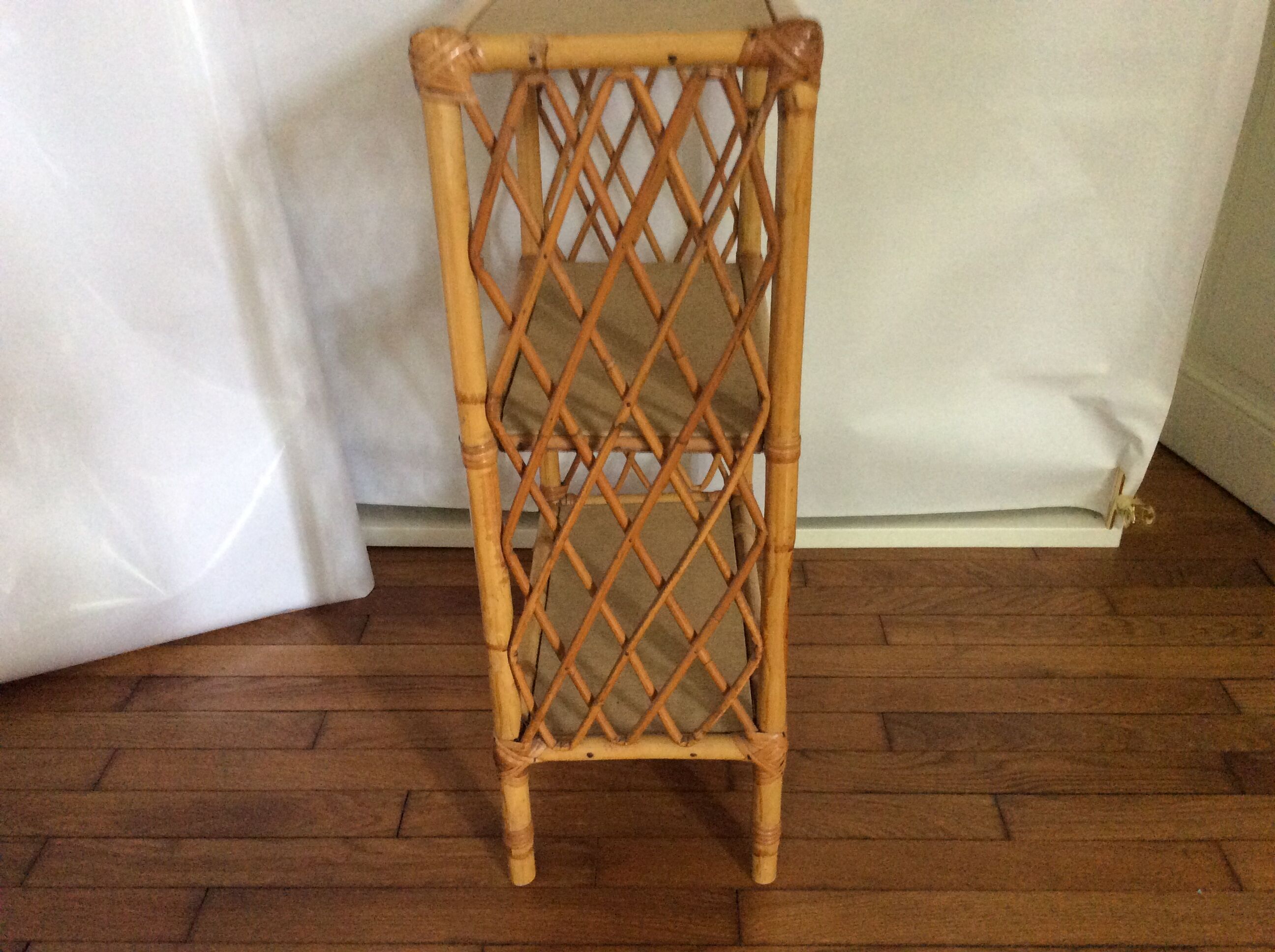 Vintage rattan shelf